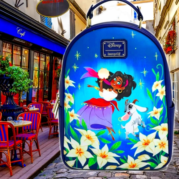 Loungefly Disney Hunchback of Notre Dame Esmeralda&Djali Mini Backpack&wallet🌹 - Picture 3 of 10